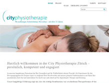 Tablet Screenshot of cityphysiotherapie.ch